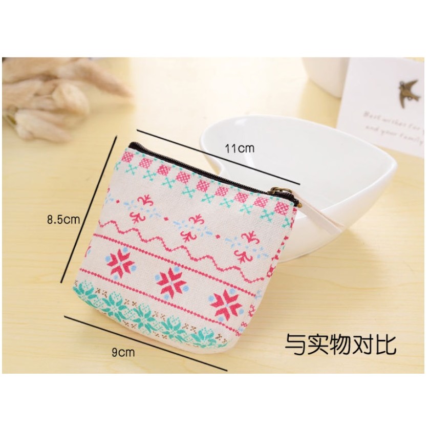 EY.Ж 促銷 韓版清新風布藝帆布零錢包.收納包◇-細節圖2