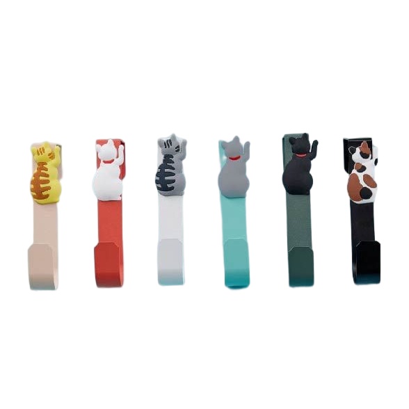 GY.Ж 清新簡約可愛貓咪門後勾、門後掛勾、門後造型掛勾、免釘掛衣架、創意無痕掛勾-細節圖7