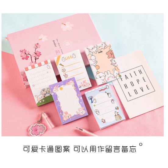 EY.可愛淘氣兔創意便利貼.標籤紙.可撕N次貼.便條紙.記事本.便簽本-細節圖3