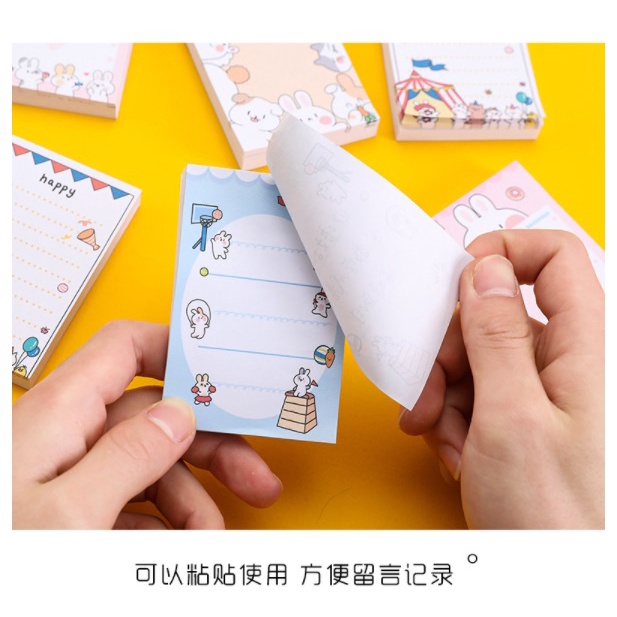 EY.可愛淘氣兔創意便利貼.標籤紙.可撕N次貼.便條紙.記事本.便簽本-細節圖5