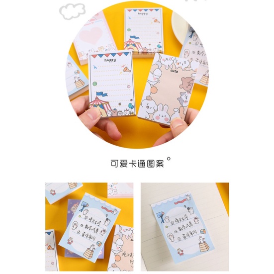 EY.可愛淘氣兔創意便利貼.標籤紙.可撕N次貼.便條紙.記事本.便簽本-細節圖6
