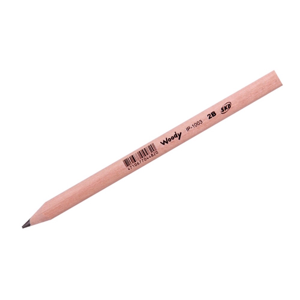 CY.【台灣品牌 SKB】優選 IP-1003 大三角原木鉛筆 2B 單支-細節圖3