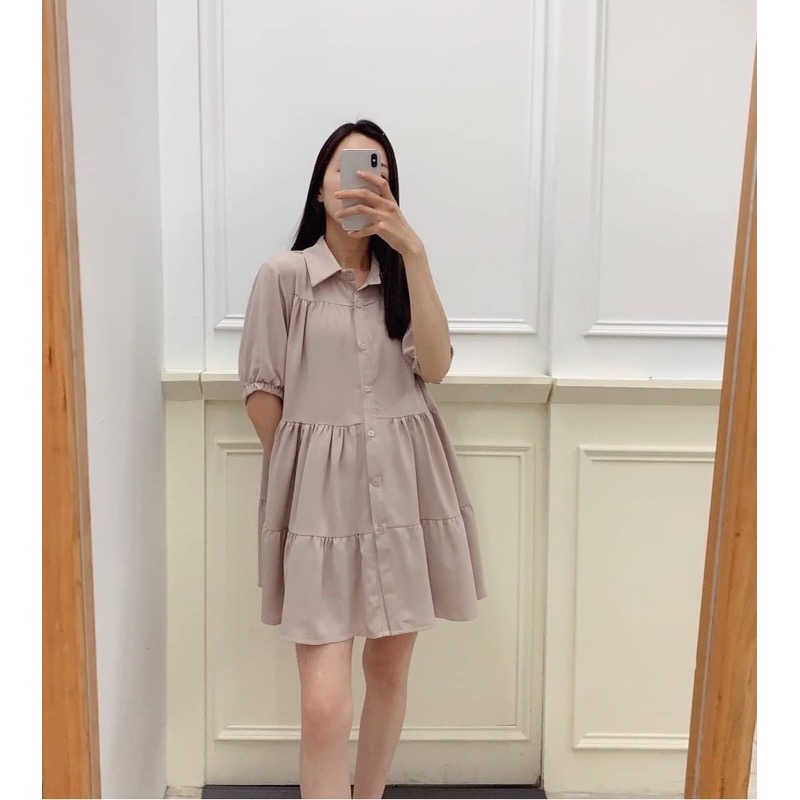 Rula🎀 韓系 現貨 甜美雪紡娃娃洋裝*6色-細節圖2