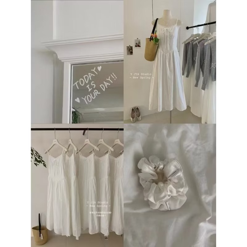 𝙍𝙪𝙡𝙖🎀韓系 現貨 甜美蝴蝶結針織衫+氣質吊帶洋裝套裝330399-細節圖2