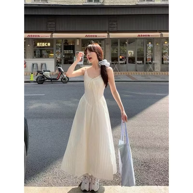 𝙍𝙪𝙡𝙖🎀韓系 現貨 甜美蝴蝶結針織衫+氣質吊帶洋裝套裝330399-細節圖8