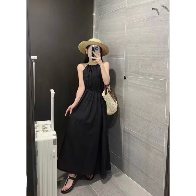 𝙍𝙪𝙡𝙖🎀 韓系 現貨 氣質女神風削肩收腰露腰洋裝*2色677769-細節圖2