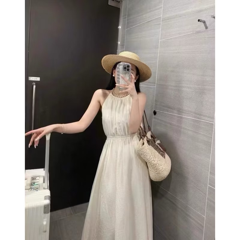 𝙍𝙪𝙡𝙖🎀 韓系 現貨 氣質女神風削肩收腰露腰洋裝*2色677769-細節圖6