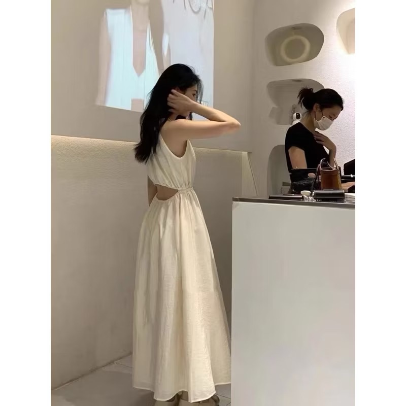 𝙍𝙪𝙡𝙖🎀 韓系 現貨 氣質女神風削肩收腰露腰洋裝*2色677769-細節圖8