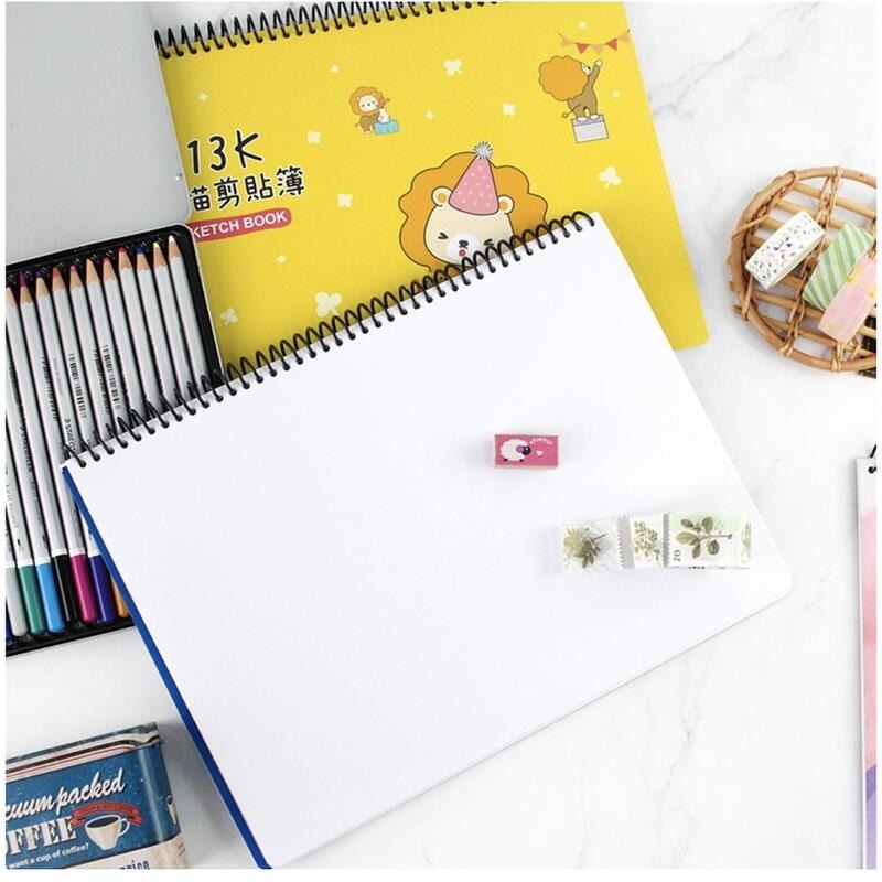 [大塊文具含發票] 珠友 A4/13K 圈裝素描本剪貼簿/美術繪圖本/畫畫本/圖畫紙/寫生素描/塗鴉本-20張-細節圖3