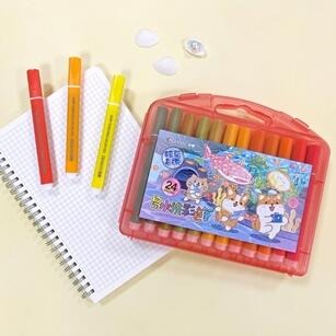 [大塊文具含發票] 筆樂 柴語錄24色易水洗彩色筆 彩色筆-細節圖3