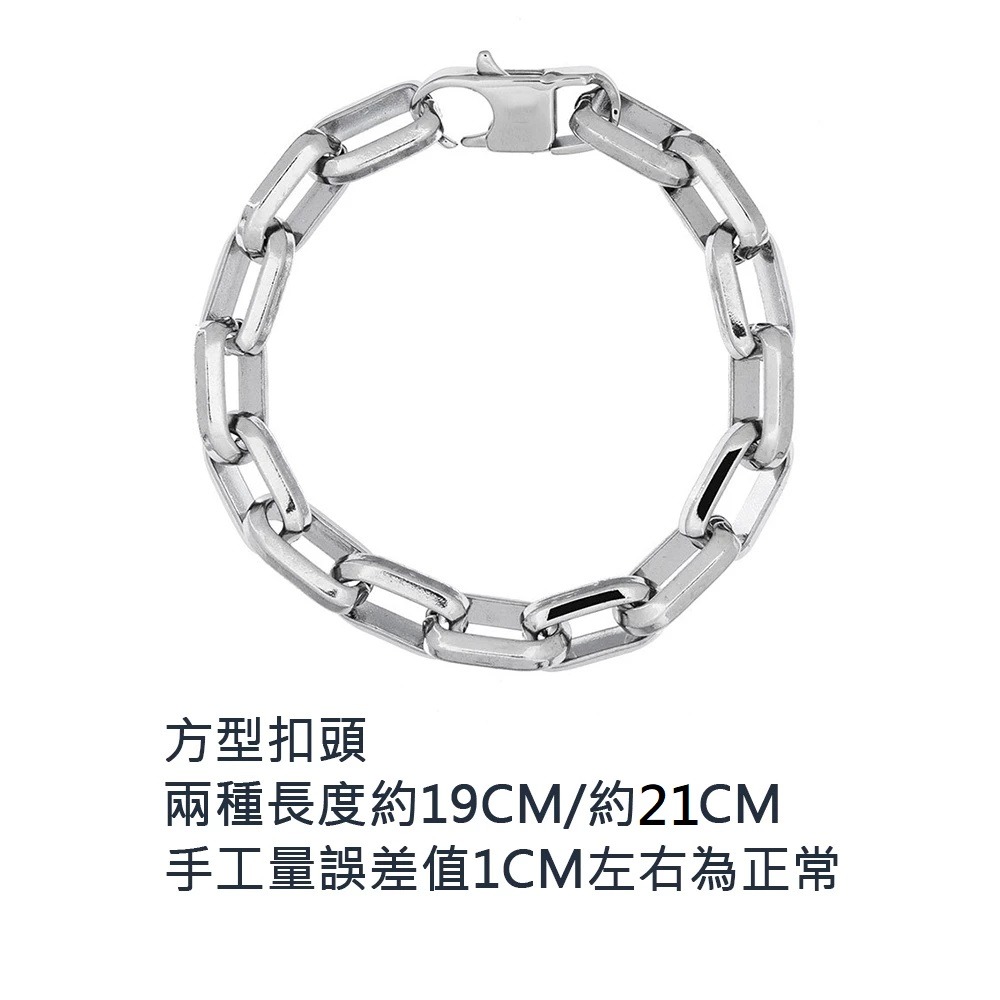 【OBIYUAN】手鍊 加碼送 收納盒 鈦鋼 抗過敏 方型扣 禮物 飾品【SR194】-細節圖10