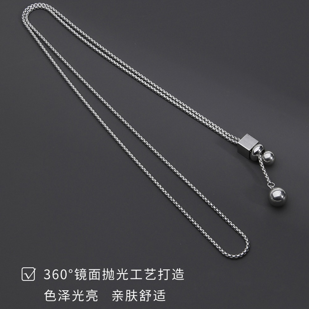 【OBIYUAN】項鍊 送收納盒 簡約 INS 男女 禮物 飾品【SR306】-細節圖3