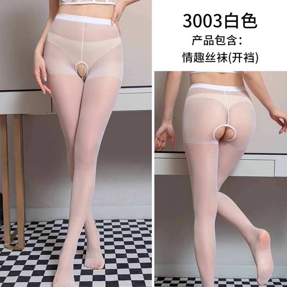 【OBIYUAN】絲襪 開襠 透膚 情趣襪 情趣用品 2色【SE3003】-細節圖3