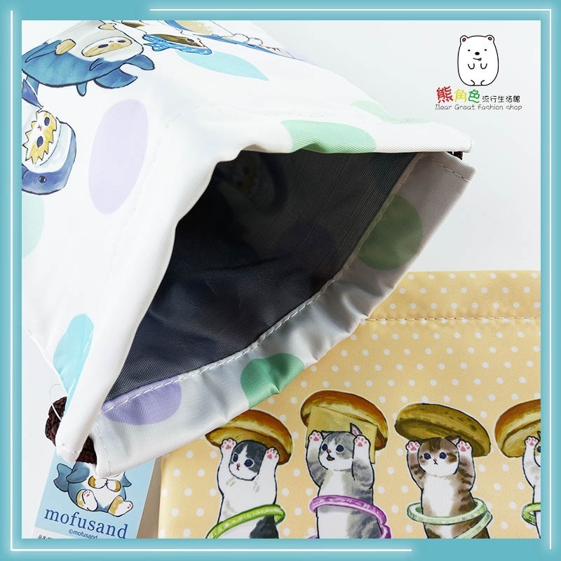 貓福珊迪 束口袋 收納袋 鯊魚 漢堡 柴犬 兔兔 煮飯 【MF0012】 熊角色流行生活館-細節圖3