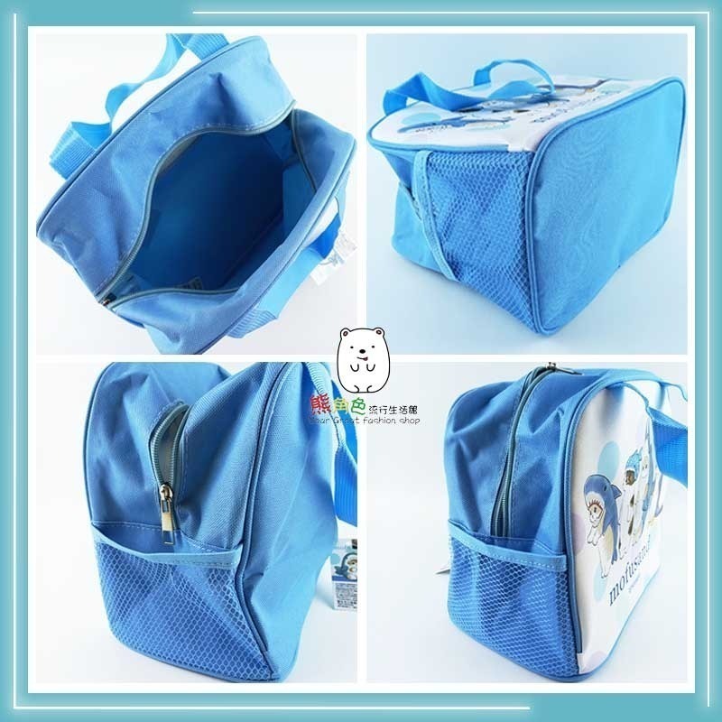 貓福珊迪 雙網便當袋 收納袋 提袋 鯊魚 食物 企鵝 【MF0024】 熊角色流行生活館-細節圖3