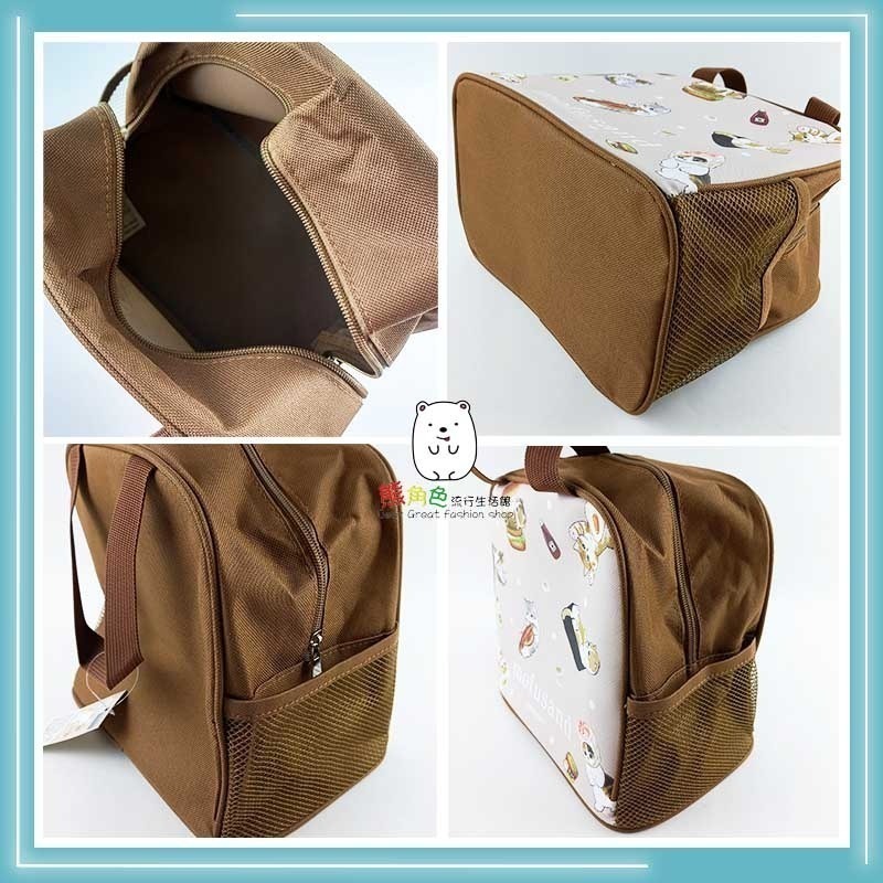 貓福珊迪 雙網便當袋 收納袋 提袋 鯊魚 食物 企鵝 【MF0024】 熊角色流行生活館-細節圖4