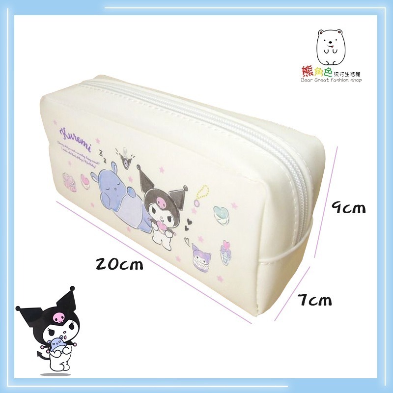 三麗鷗 酷洛米 果凍化妝包 筆袋 收納包 白 粉 【KT0170】 熊角色流行生活館-細節圖3