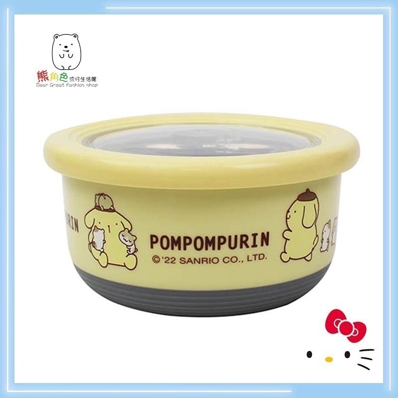 三麗鷗 超值特價 不鏽鋼圓形保鮮餐碗 防滑碗 止滑碗 KT紅 KT粉 布丁狗 【KT0088】 熊角色流行生活館-細節圖6