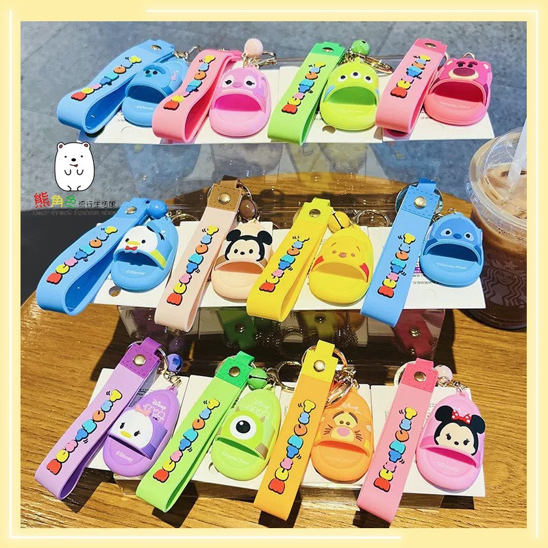 迪士尼 拖鞋造型鑰匙圈 鑰匙圈 鎖圈 米奇 米妮 史迪奇 三眼怪 熊抱哥 大眼仔 【DS0016】 熊角色流行生活館-細節圖4
