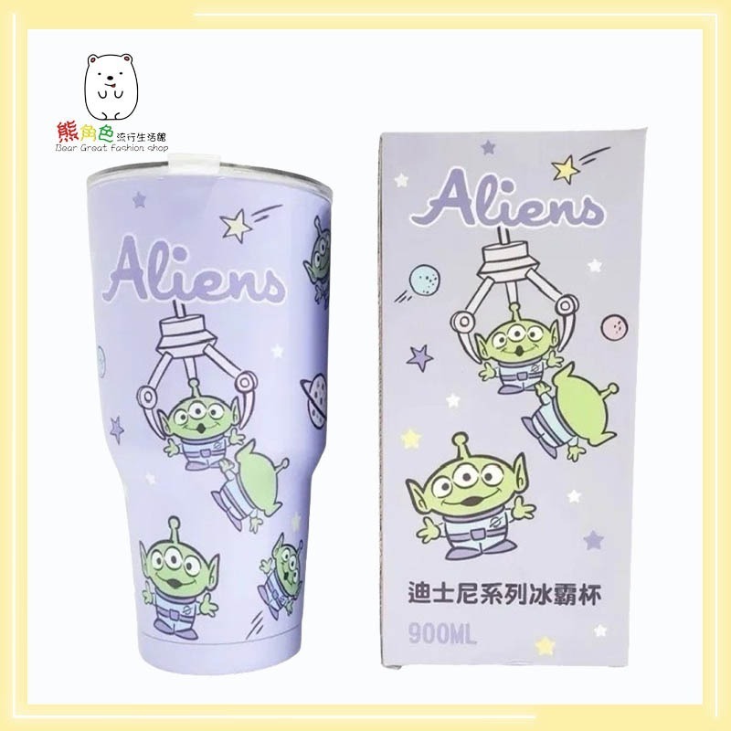 迪士尼 900ml冰霸杯 不鏽鋼酷樂保溫杯 冰霸杯 維尼 史迪奇 三眼怪 【DS0172】 熊角色流行生活館-規格圖4