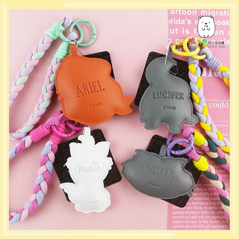 迪士尼 Q萌鼓鼓皮革掛繩鑰匙圈 鎖圈 三眼怪 抱抱龍 火腿豬 熊抱哥 瑪麗貓 小飛象 【DS0267】 熊角色流行生活館-細節圖6
