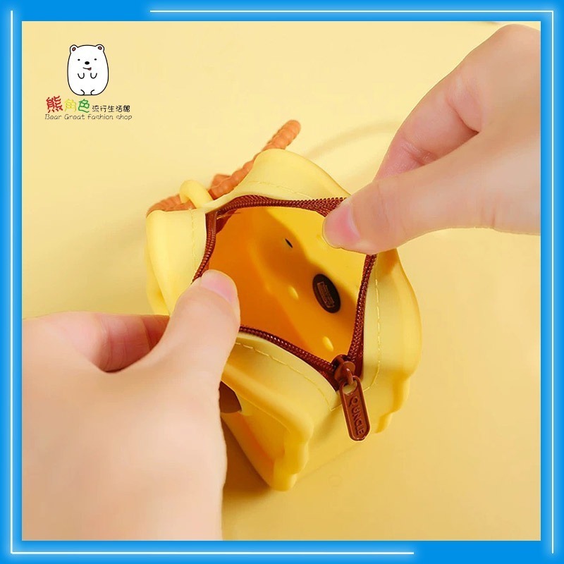 哆拉A夢 硅膠迷你收納包 矽膠零錢包 銅鑼燒 記憶土司 【ZZ0095】 熊角色流行生活館-細節圖5