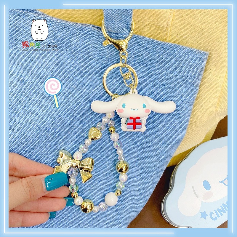 三麗鷗 小天使串珠鏈鑰匙圈 鎖圈 KT 大耳狗 帕恰狗 酷洛米 布丁狗 美樂蒂 【KT0012】 熊角色流行生活館-細節圖5