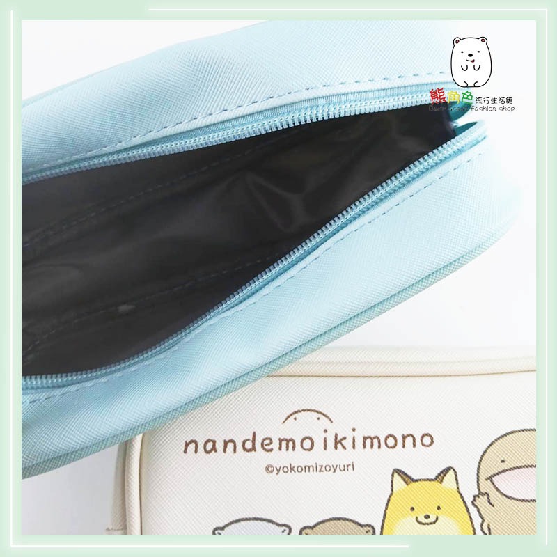 朗萌綺盟 圓管筆袋 收納袋 萬用包 粉橘 藍綠 【NM0006】 熊角色流行生活館-細節圖3