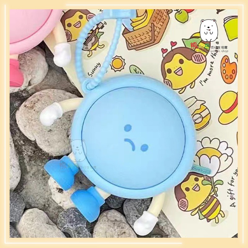 馬卡龍表情硅膠零錢包 收納包 零錢包 黃 藍 綠 粉 【ZZ0095】 熊角色流行生活館-規格圖4