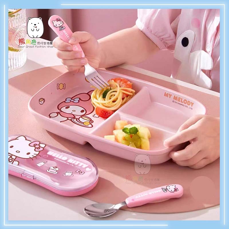 三麗鷗 便攜湯叉套裝 可愛餐具組 KT 酷洛米 大耳狗 【KT0029】 熊角色流行生活館-細節圖5