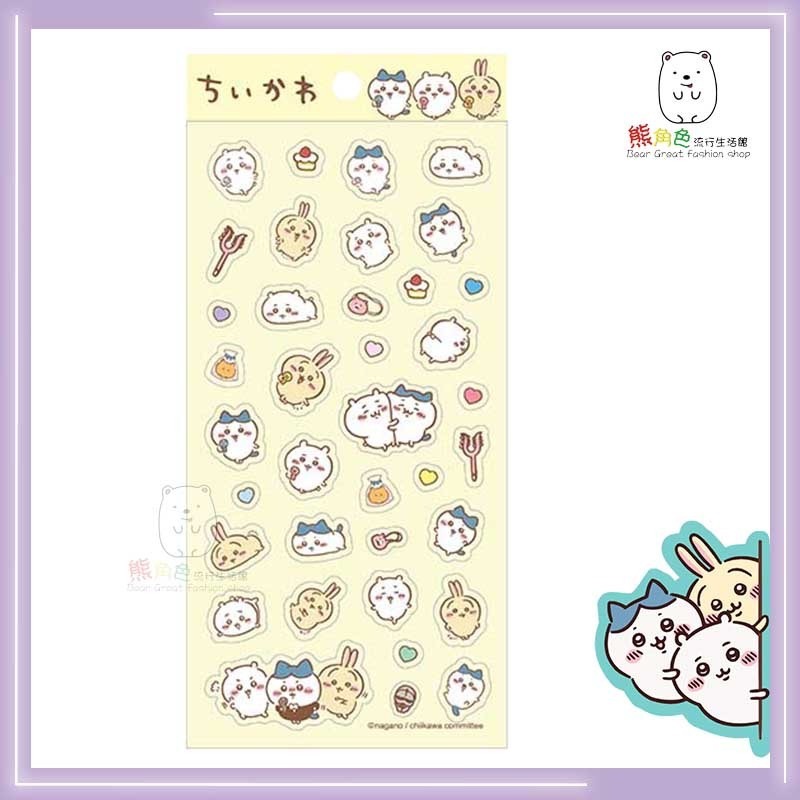吉伊卡哇 透明貼紙 可愛貼紙 手帳貼 禮物貼 裝飾貼 黃 綠 粉 藍 【CH0004】 熊角色流行生活館-規格圖3