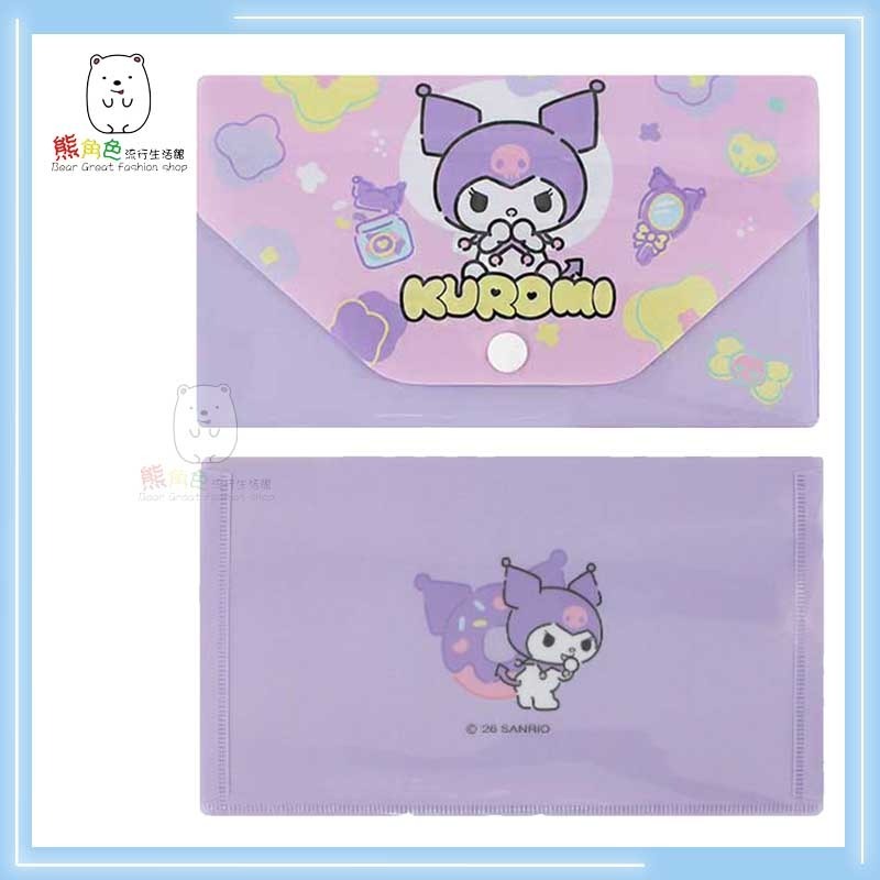 三麗鷗 萬用收納夾 收納袋 發票袋 支票袋 大耳狗 酷洛米 花花 旅行 化妝 音符 【KT0157】 熊角色流行生活館-規格圖6