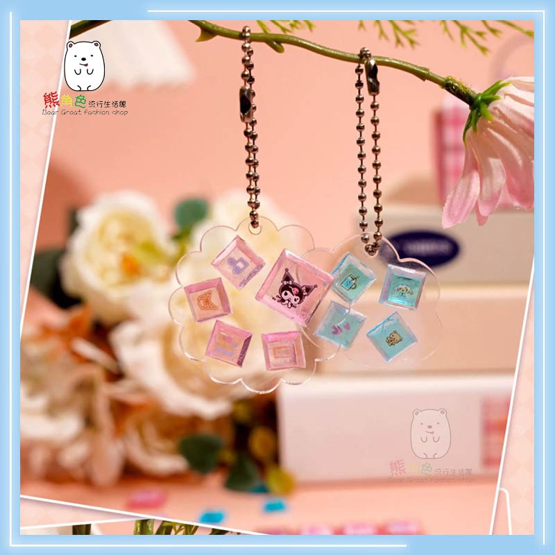 三麗鷗 方塊貼紙 貼紙 可愛貼紙 手帳貼 裝飾貼 KT 酷洛米 美樂蒂 大耳狗 【KT0094】 熊角色流行生活館-細節圖3