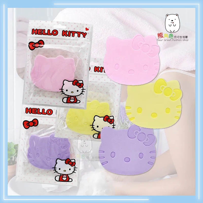 三麗鷗 洗臉海棉 KT清潔棉 粉 黃 紫 【KT0085】 熊角色流行生活館-細節圖4