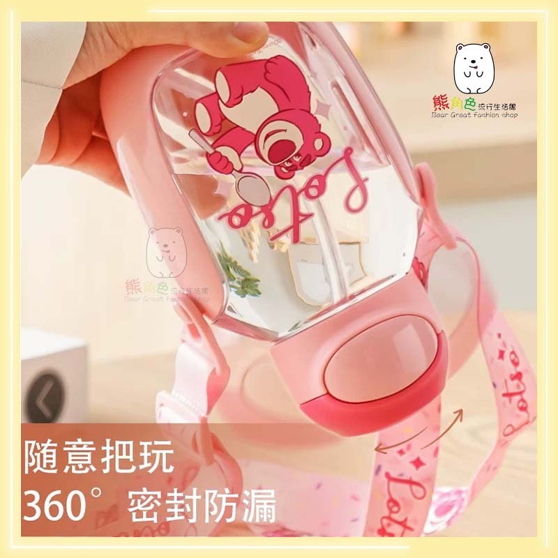 迪士尼 550ml吸管水壺 吸管杯 米奇 奇蒂 熊抱哥 三眼怪 【DS0066】 熊角色流行生活館-細節圖4