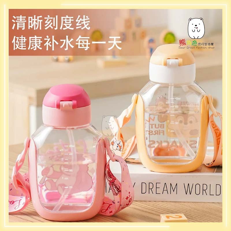 迪士尼 550ml吸管水壺 吸管杯 米奇 奇蒂 熊抱哥 三眼怪 【DS0066】 熊角色流行生活館-細節圖5