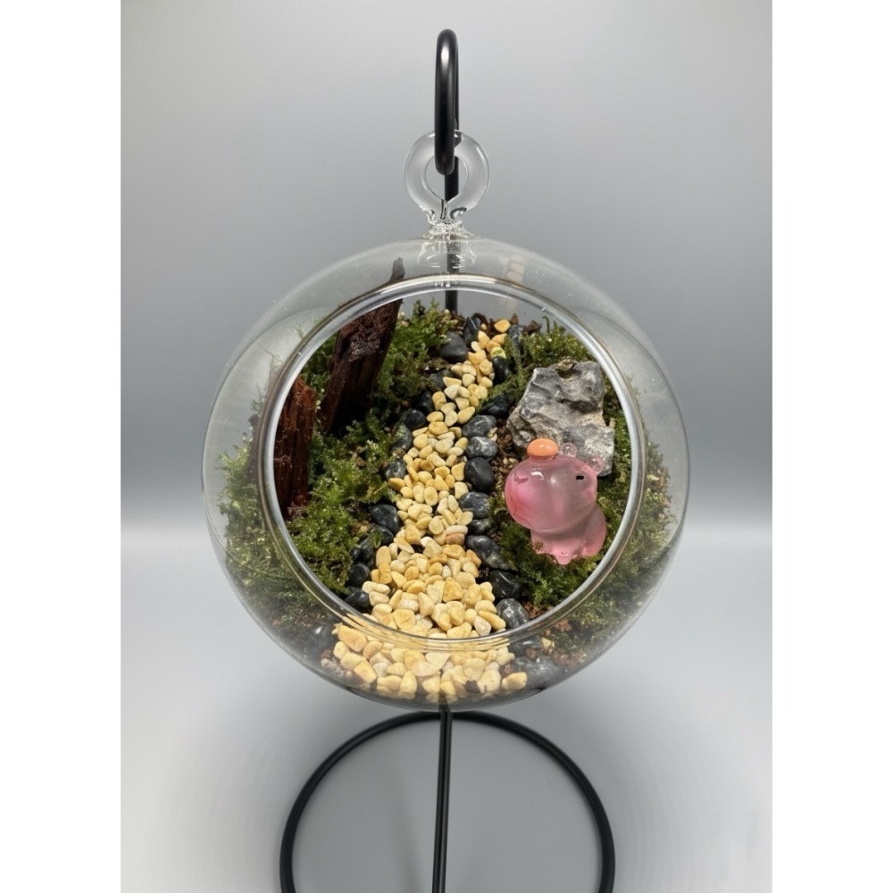 【霧生之原】成品出貨！！24小時出貨！！搖擺森林：日系可愛苔蘚玻璃球-細節圖2