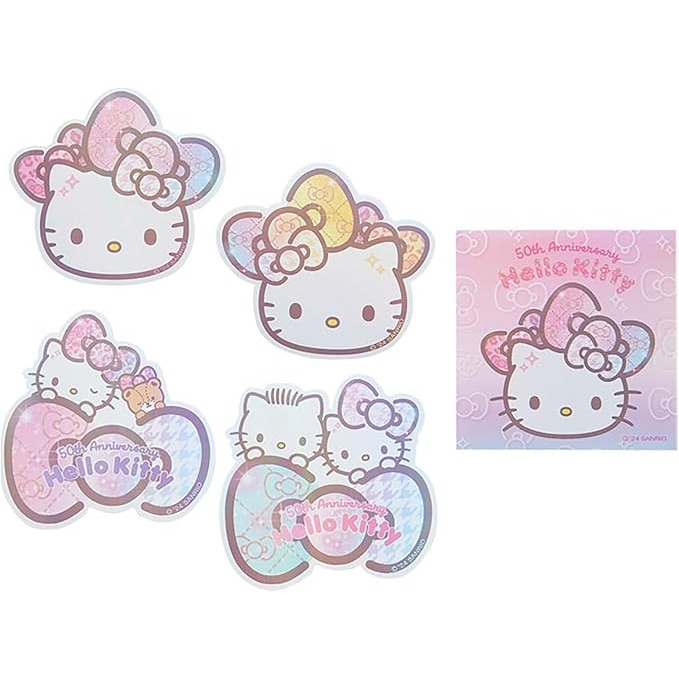三麗鷗 sanrio Hello Kitty 50週年 貼紙吊飾組-細節圖4
