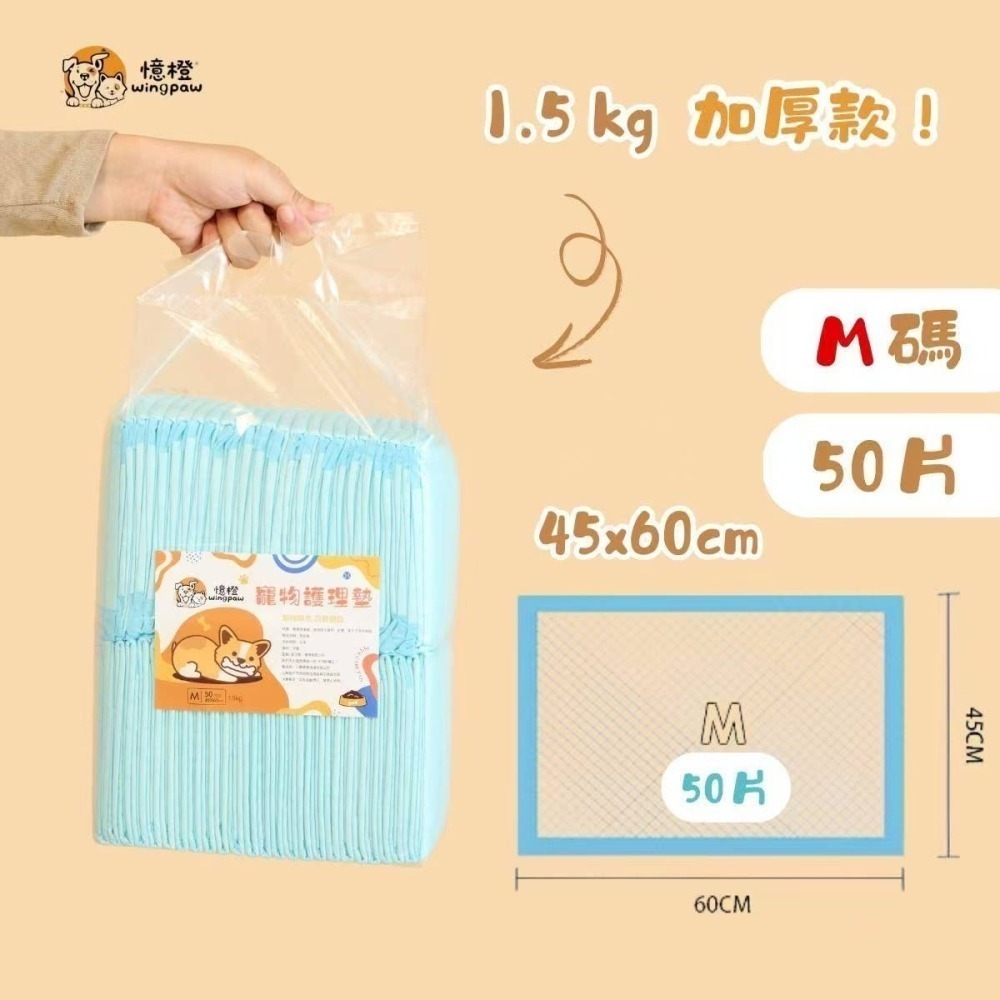 【WingPaw憶橙】高品質寵物尿布墊1.5KG加厚款-細節圖9