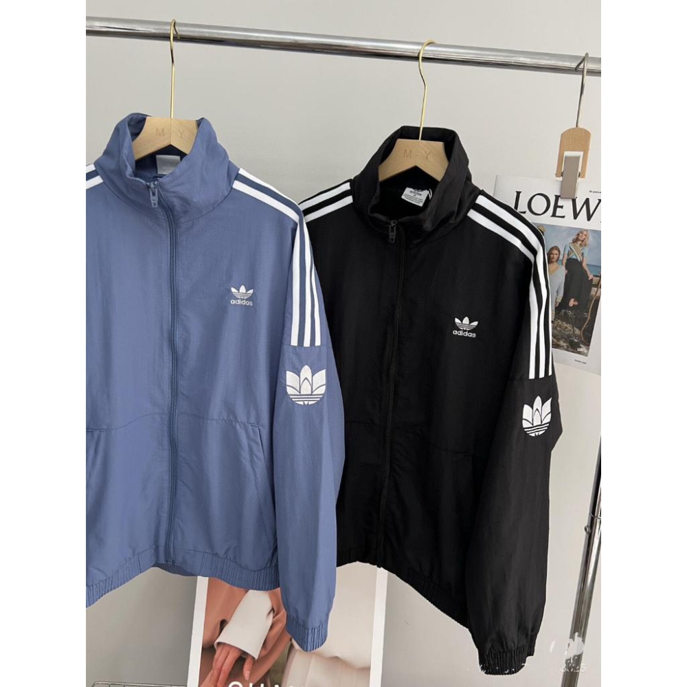 【LUNA-K】adidas 25新款美式復古寬鬆網格運動外套 5色＊S-2XL。C51024-細節圖5