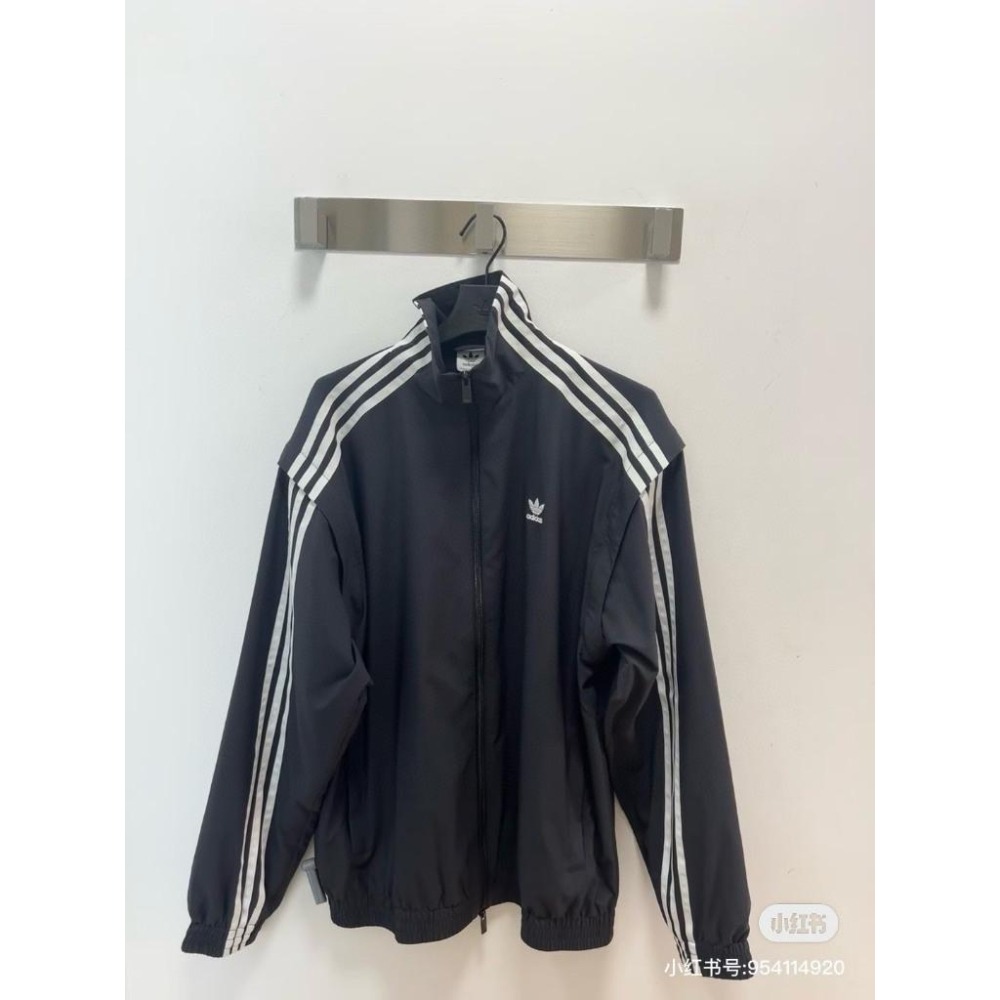 【LUNA-K】adidas 25新款落肩袖口鬆緊設計運動外套 黑色 灰色 綠色＊M-2XL。C51025-細節圖8