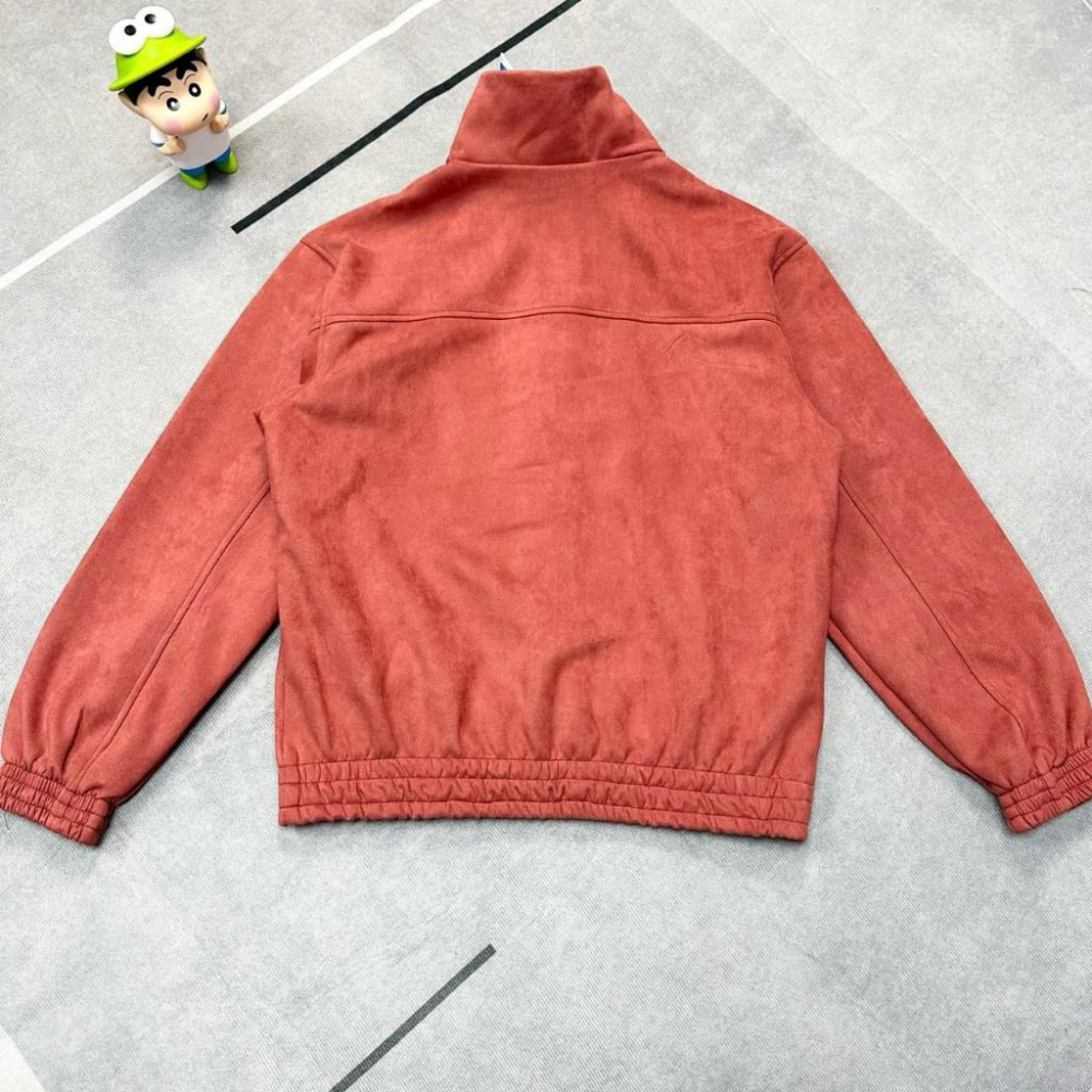 【LUNA-K】adidas 蛇年限定款三葉草中式盤扣麂皮立領外套 紅色＊S-XL。C50820-細節圖4