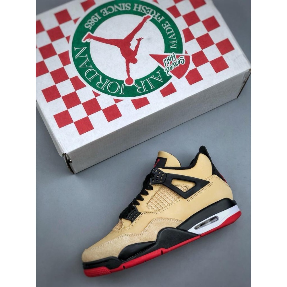 【LUNA-K】Air Jordan 4 Pizza披薩配色卡其黑紅色籃球鞋＊US 5.5~13.5。A50804-細節圖3