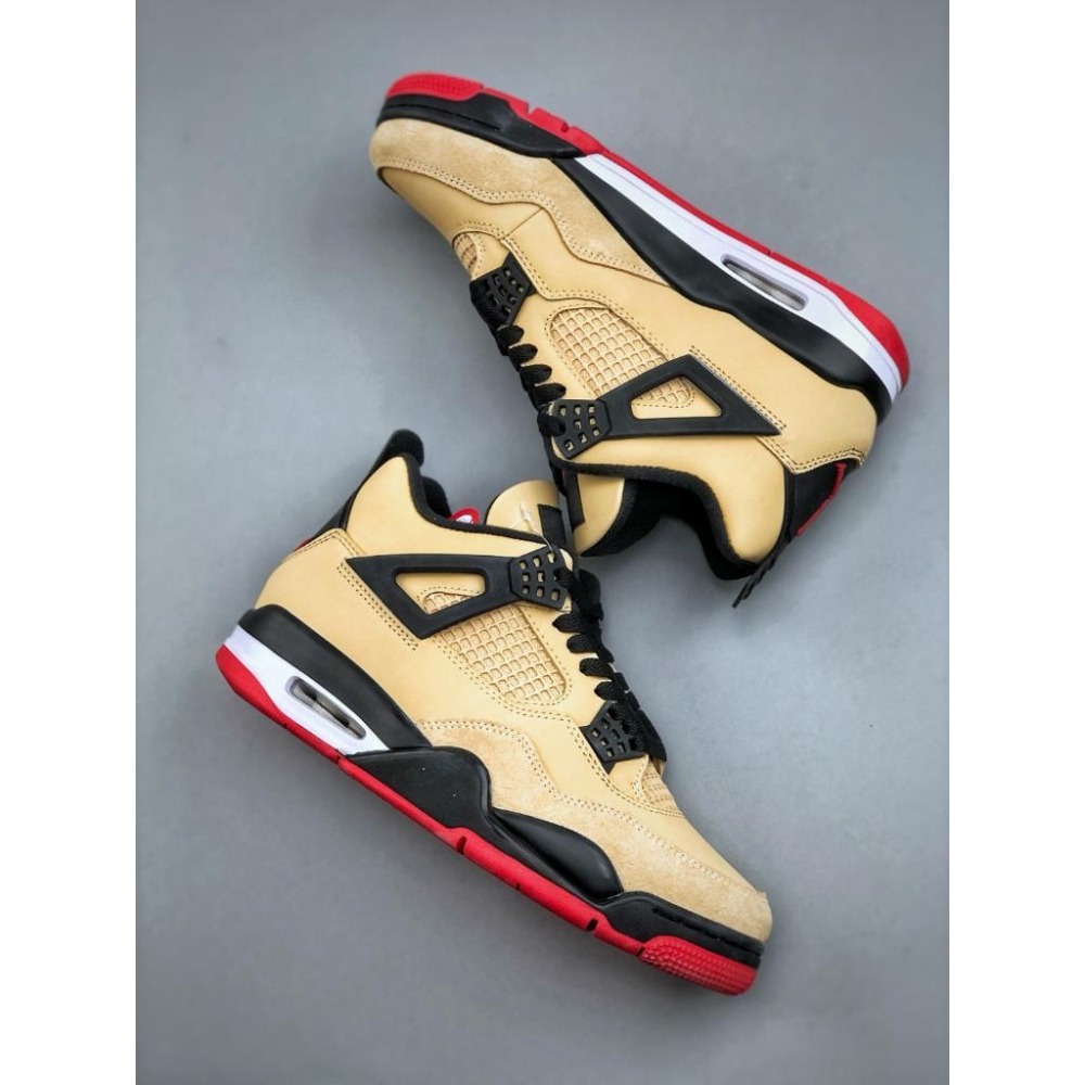 【LUNA-K】Air Jordan 4 Pizza披薩配色卡其黑紅色籃球鞋＊US 5.5~13.5。A50804-細節圖8