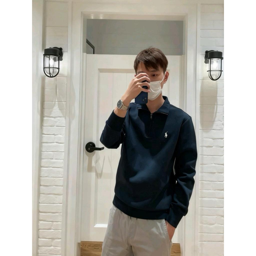 【LUNA-K】Polo Lauren Ralph 25年新款刺繡半拉鍊棉衣 黑色＊S-XL。C50914-細節圖4