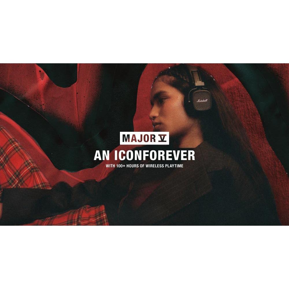 【LUNA-K】Marshall Major V 經典頭戴式藍芽耳機 黑色 棕色。S51003-細節圖2