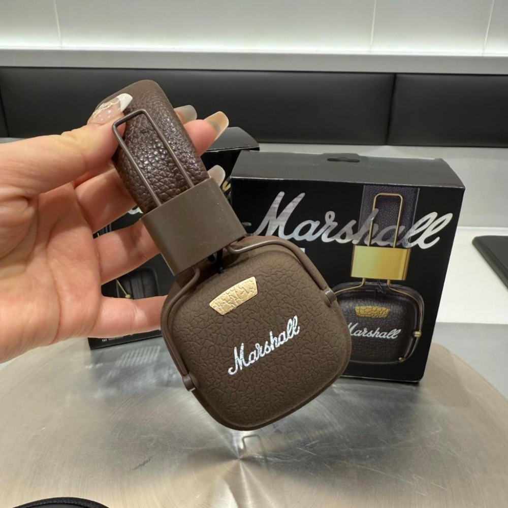 【LUNA-K】Marshall Major V 經典頭戴式藍芽耳機 黑色 棕色。S51003-細節圖4