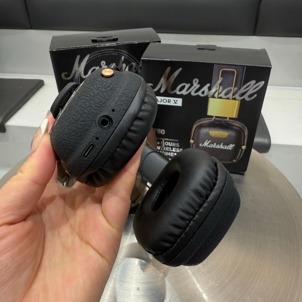 【LUNA-K】Marshall Major V 經典頭戴式藍芽耳機 黑色 棕色。S51003-細節圖9