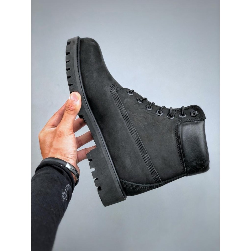 【LUNA-K】Timberland 經典款黑色男女款中筒防水休閒牛皮馬丁鞋＊EU 35.5~45。A50815-細節圖2