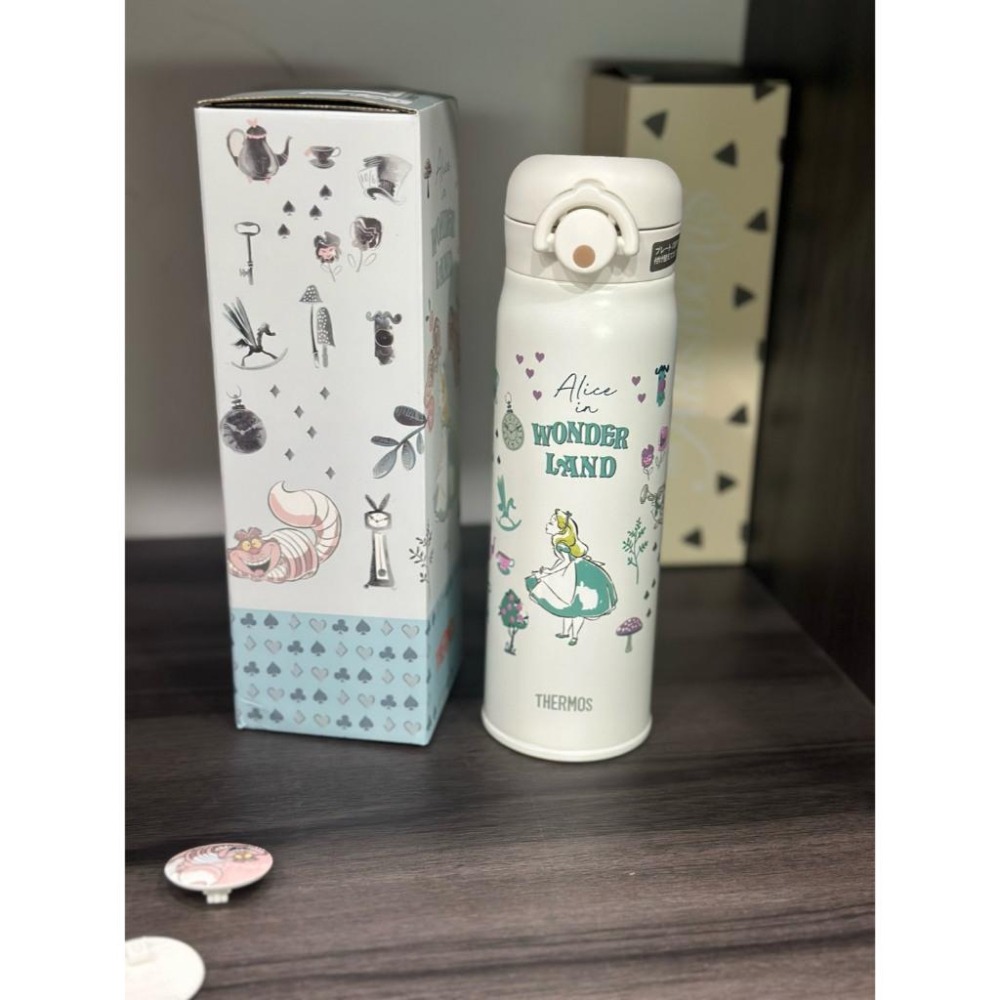 【LUNA-K】THERMOS 膳魔師 愛麗絲夢遊仙境圖紋不銹鋼保溫杯＊500ML。S51002-細節圖2